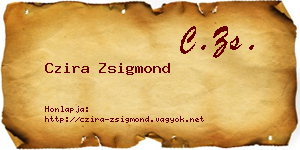Czira Zsigmond névjegykártya