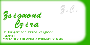 zsigmond czira business card